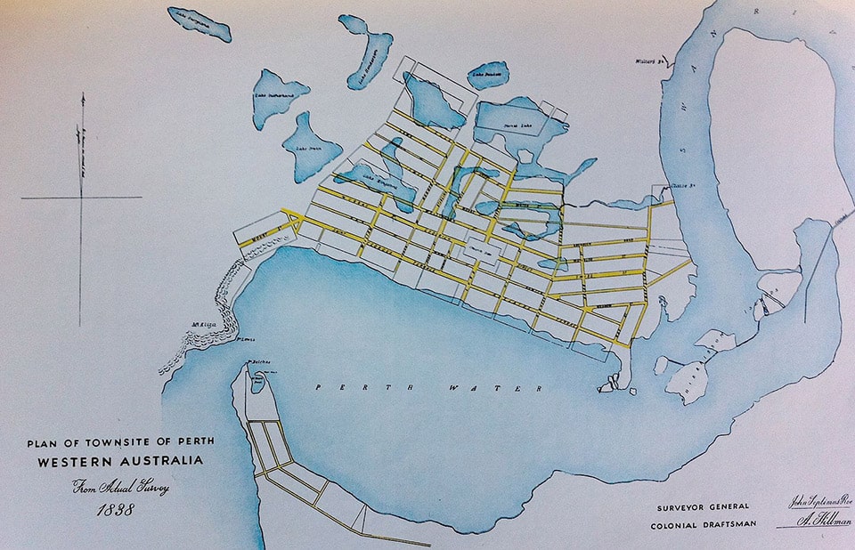 A reproduction of a map created in 1838.
